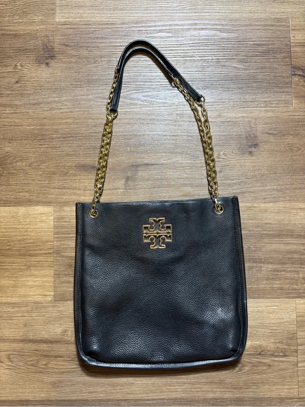 Tory Burch Black Leather Britten Swingpack Shoulder Crossbody Bag